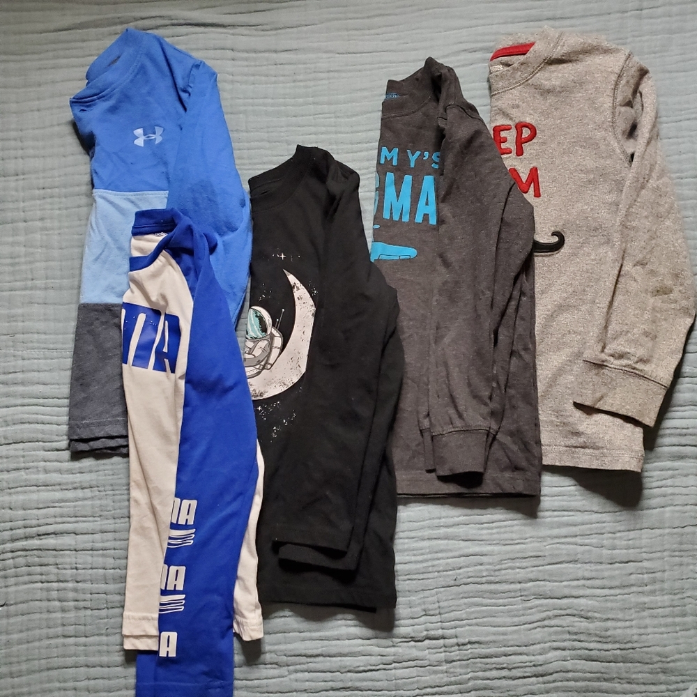 *five* long sleeved shirts